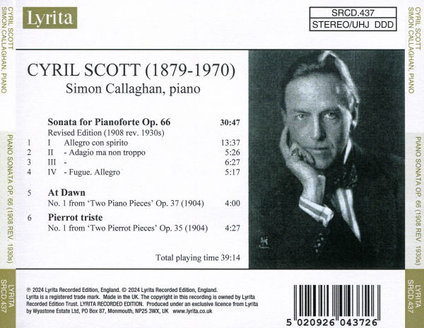 Cyril Scott: Piano Sonata No. 1