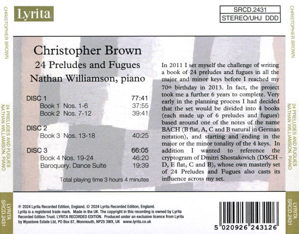 Christopher Brown: 24 Preludes & Fugues
