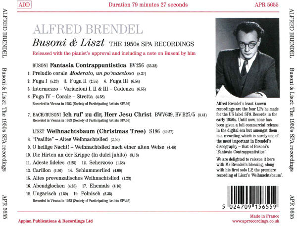 Busoni: Fantasia Contrappuntistica; Liszt: Weihnachtsbaum