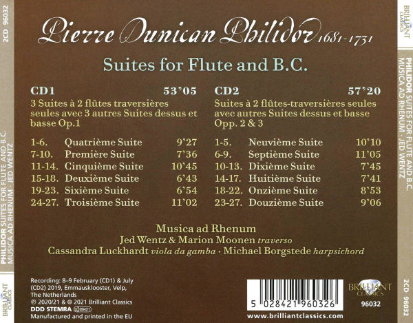 Philidor: Suites for Flute and B.C.