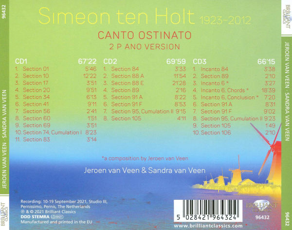 Ten Holt: Canto Ostinato - 2 Piano Version
