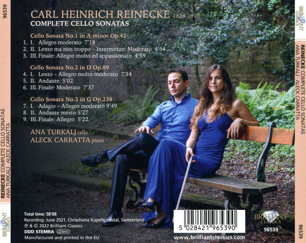 Carl Heinrich Reinecke: Complete Cello Sonatas