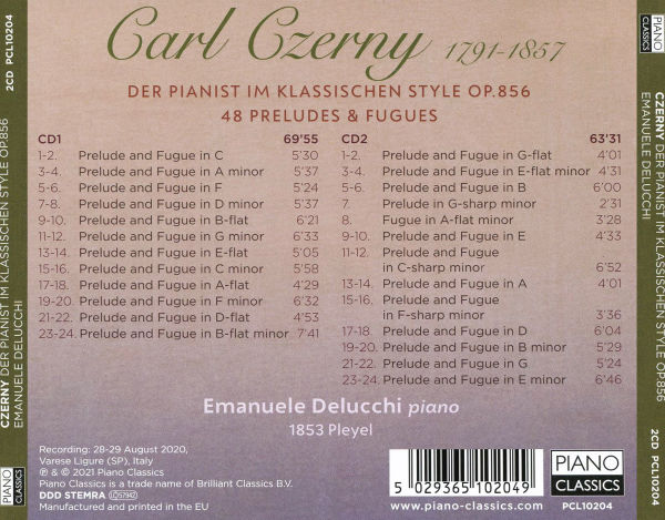 Czerny: Der Pianist im Klassischen Style, Op. 856; 48 Preludes & Fugues