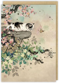 Title: Kitten Ledge Blank Greeting Card