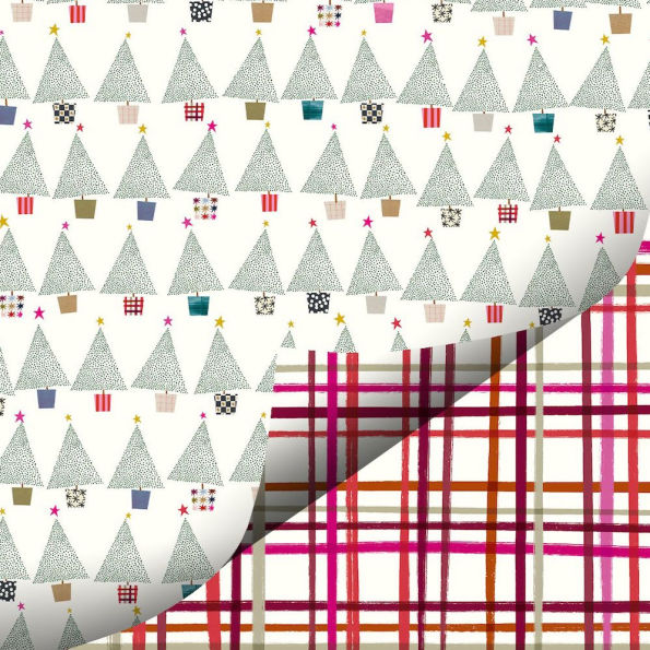 Trees & Plaid Doublesided Flat Wrap