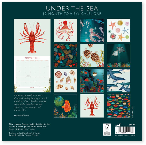 2025 UNDER THE SEA WALL CALENDAR