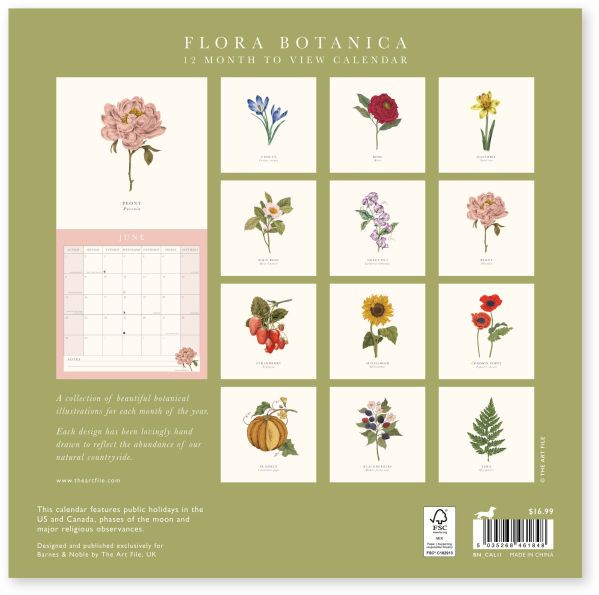 2025 FLORA BOTANICA WALL CALENDAR