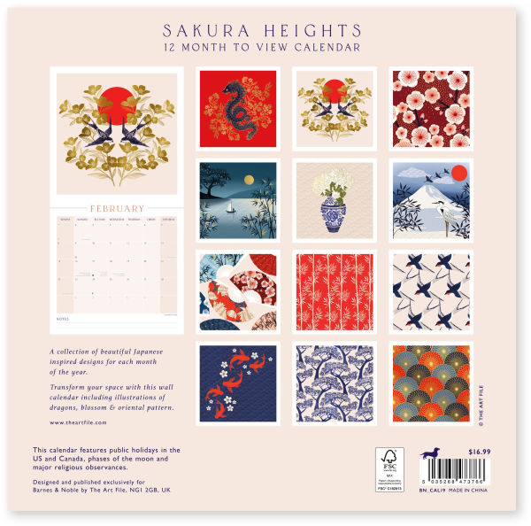 2026 SAKURA HEIGHTS WALL CALENDAR