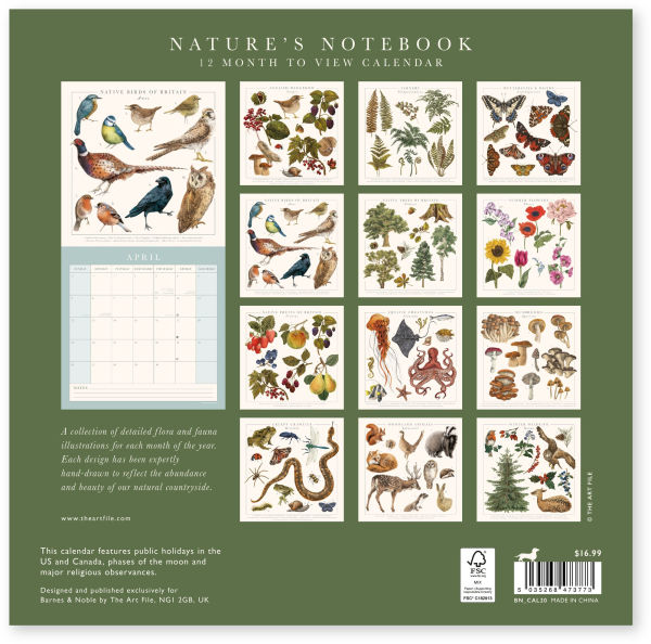 2026 NATURE'S POCKETBOOK WALL CALENDAR