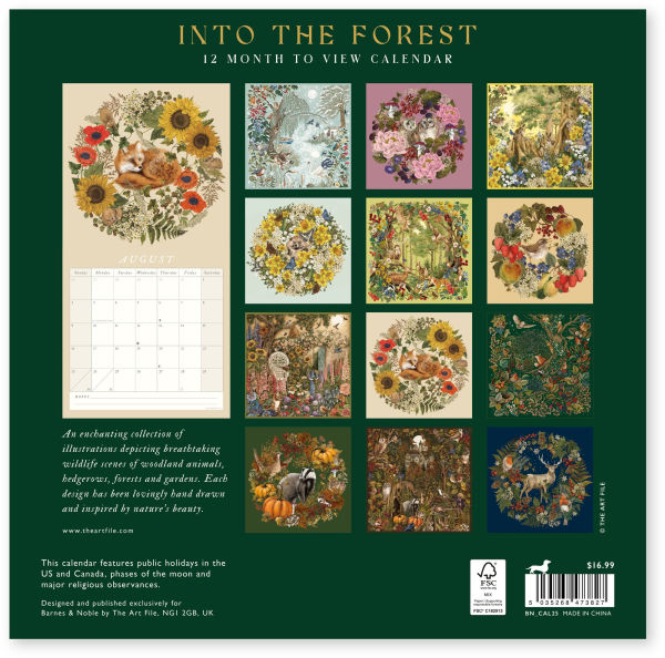 2026 INTO THE FOREST WALL CALENDAR