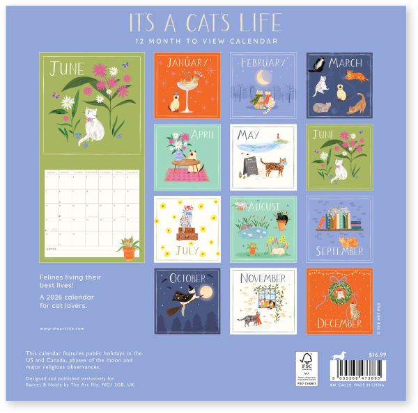 2026 IT'S A CAT'S LIFE WALL CALENDAR