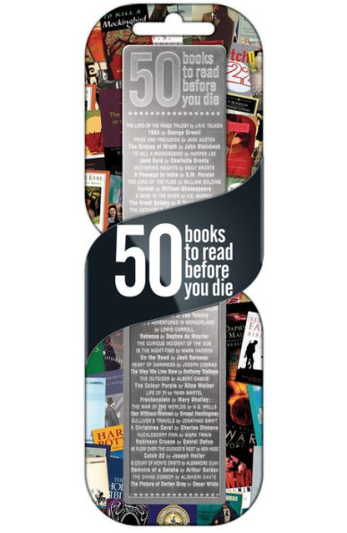 50 Books Metal Bookmark