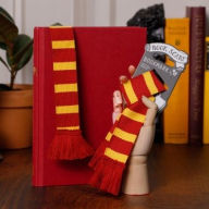Title: Book Scarf Bookmark Burgundy and Yellow