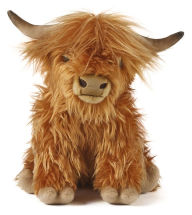 Title: Large Highland Cow with Sound Plush Toy