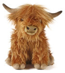 Alternative view 1 of Large Highland Cow with Sound Plush Toy