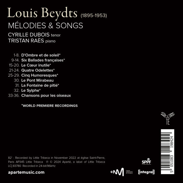 Louis Beydts: Mélodies & Songs