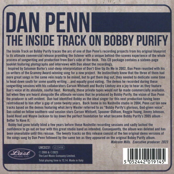 The Inside Track on Bobby Purify