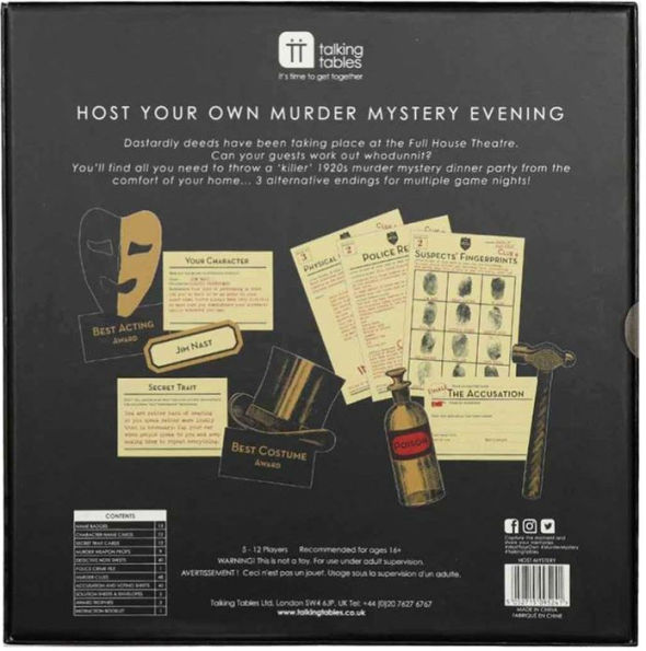 Circus Murder Mystery Host Your Own Game Kit