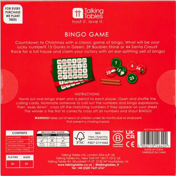 Nutcracker Family Bingo