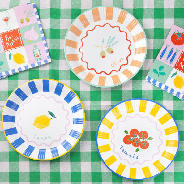 Bon Appetit Paper Plate S/12
