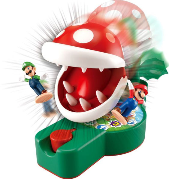 Super Mario Piranha Plant Escape! Tabletop Skill and Action Game with Collectible Super Mario Action Figures