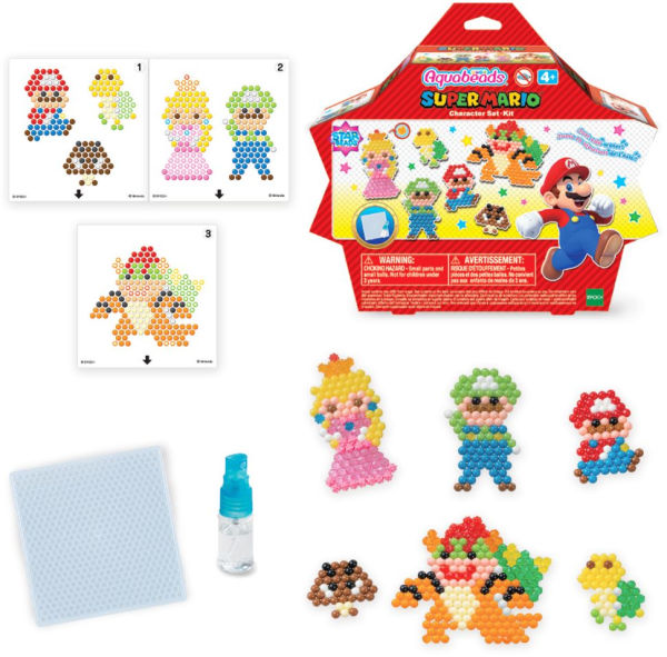 Aquabeads Super Mario Character Set, Complete Arts & Crafts Kit for Children