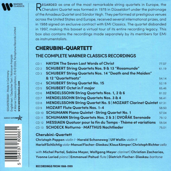 Cherubini Quartett: The Complete Warner Classics Recordings