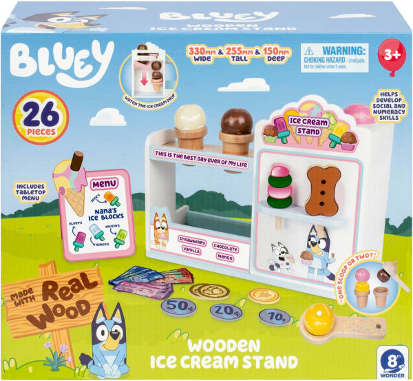 BLUEY WOODEN ICE CREAM CART