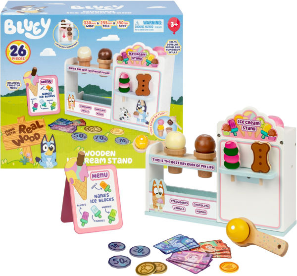 BLUEY WOODEN ICE CREAM CART