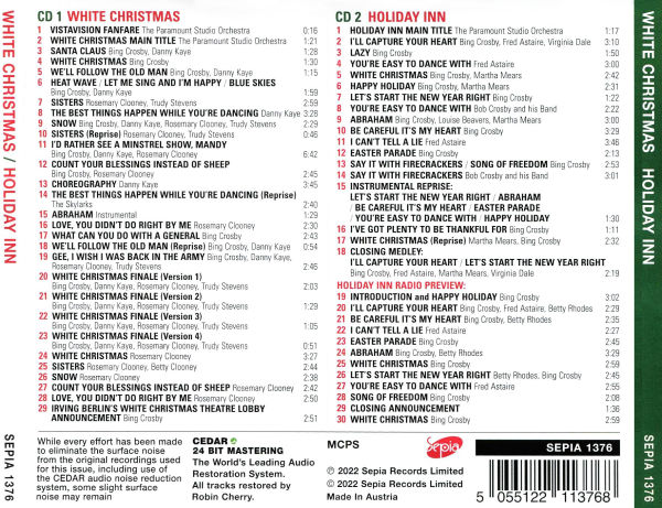 White Christmas/Holiday Inn [Original Film Soundtrack]