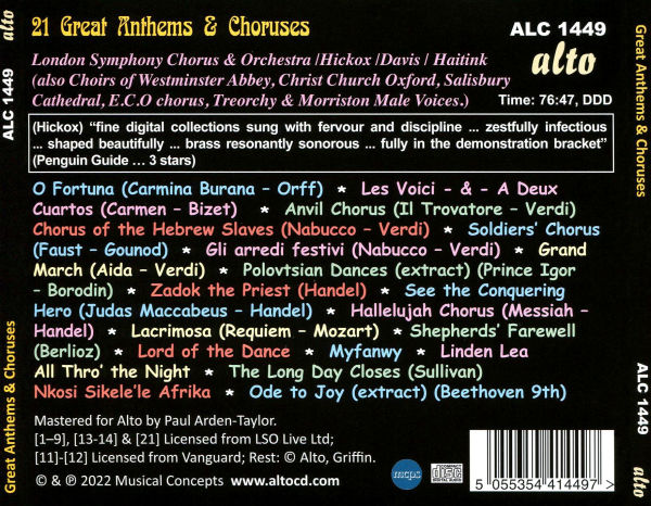 21 Great Anthems & Choruses