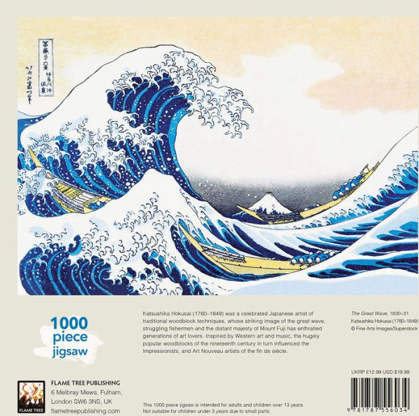 Adult Jigsaw 1000 Piece Puzzle Hokusai Great Wave