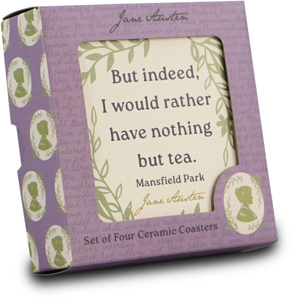 Jane Austen Set of Four Coasters- Ceramic