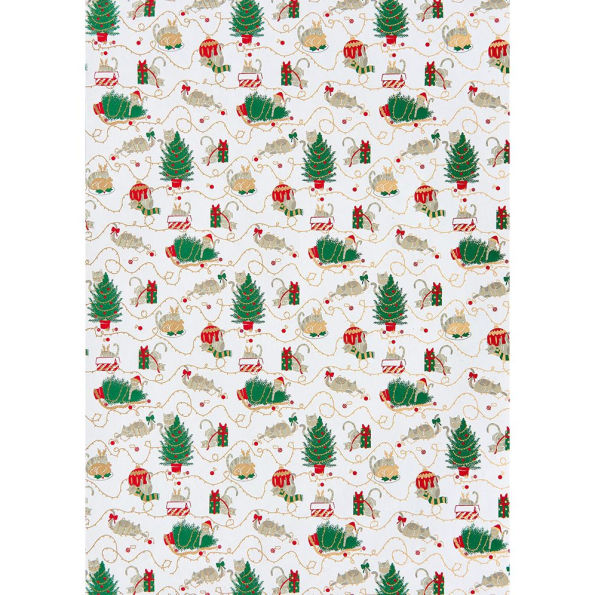 Christmas Cats Handmade Paper