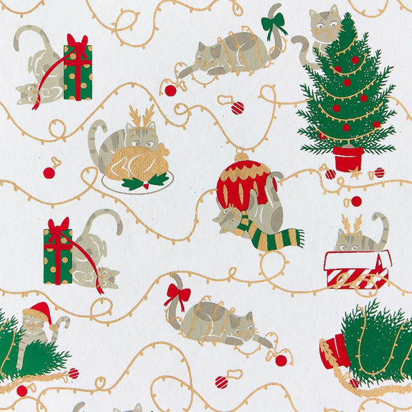 Christmas Cats Handmade Paper