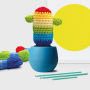 Alternative view 3 of Crochet cactai - rainbow design