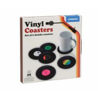 Title: Vinyl Record Coasters, Set of 6
