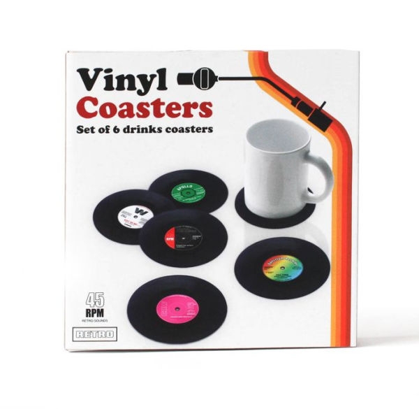 Vinyl Record Coasters, Set of 6