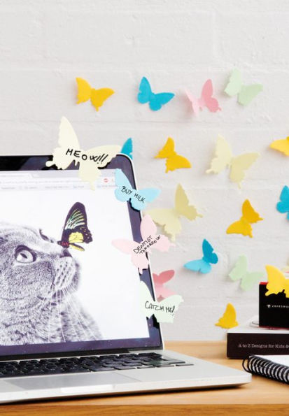 3D Butterfly Sticky Notes