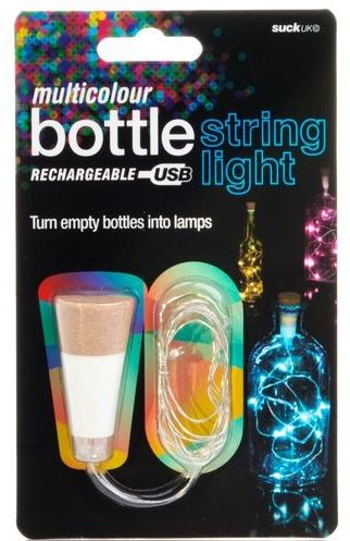 Rechargable Multi Color Bottle String Lights