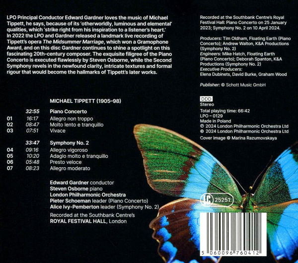 Tippett: Piano Concerto; Symphony No. 2