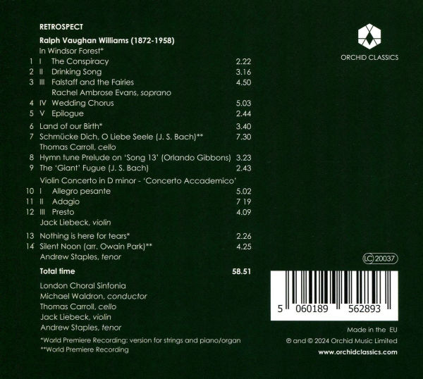 Vaughan Williams: Retrospect