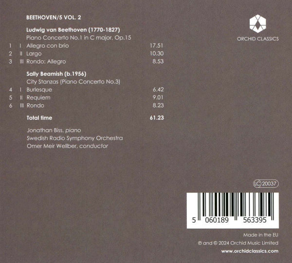 Beethoven 5, Vol. 2: Beethoven - Concerto No. 1, Sally Beamish - City Stanzas