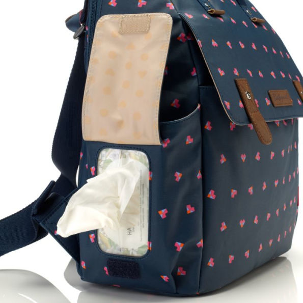 Babymel Robyn Convertible Backpack - Origami Heart Navy