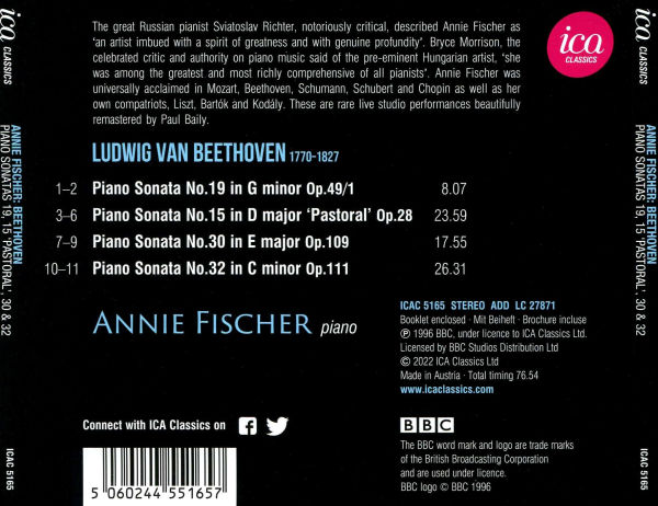 Beethoven: Piano Sonata No. 19; Piano Sonata No. 15 'Pastoral'; Piano Sonata No. 30; Piano Sonata No. 32