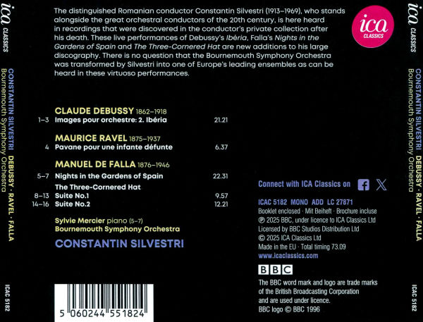 Debussy: Ibéria; Ravel: Pavone pour une infante défunte; Falla: Nights in the Gardens of Spain; The Three-Cornered Hat Suites