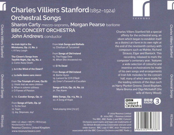 Charles Villiers Stanford: Orchestral Songs