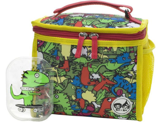 Zip And Zoe Zipped Lunch Bag Ice Pack Dino Multi Zip And Zoe Zipped Lunch Bag Ice Pack Dino Multi
