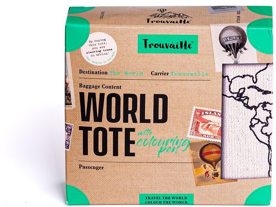 World Tote with Coloring Pen
