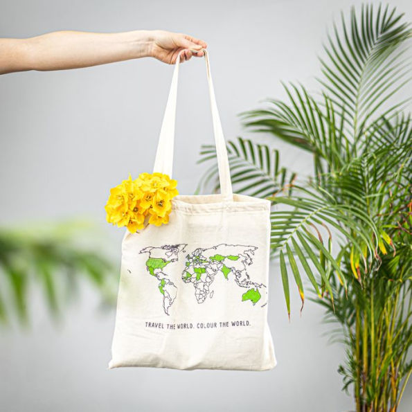 Paper Source Wildflower Embroidered Tote